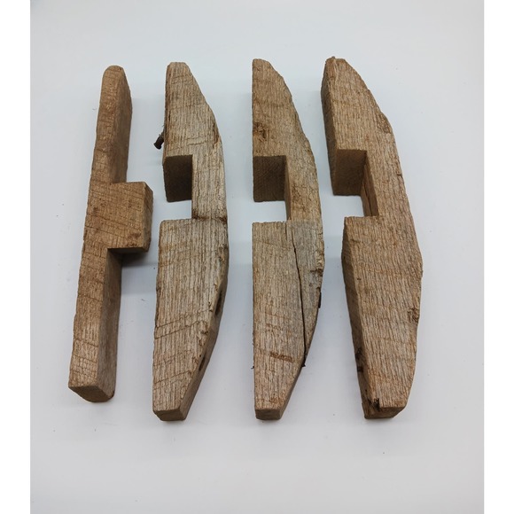 Antique Reclaimed Oak Handmade Barn Door Wooden Hardware Latch Closure Rustic - Picture 4 of 16